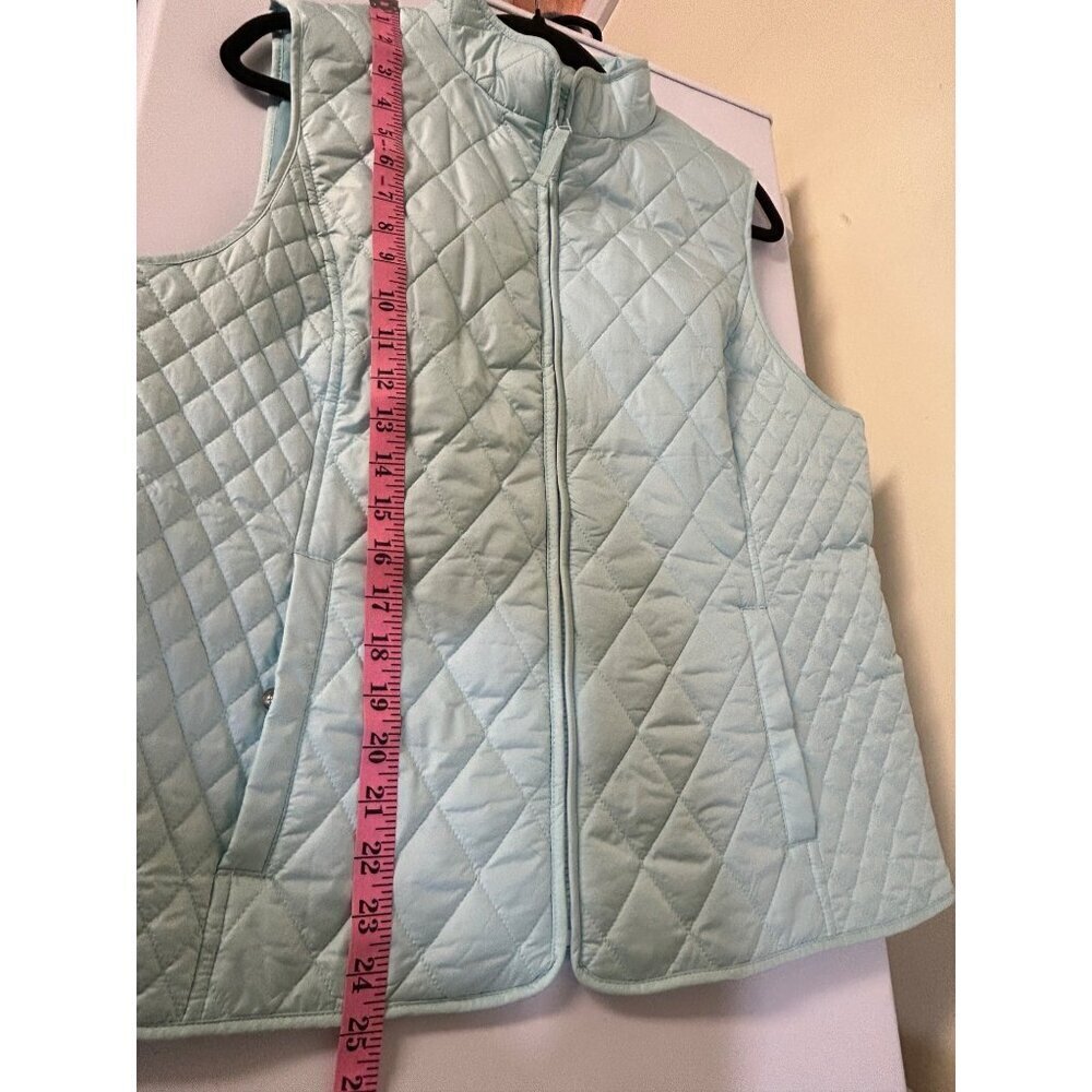 Talbots Blue full zip quilted layering vest Women's Sz Small - Picture 8 of 8